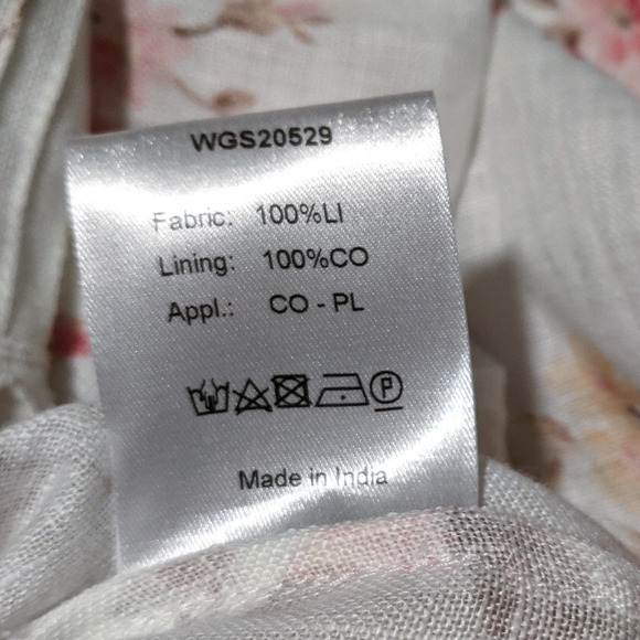 NWT🌼Wandering🌺 Floral Linen Maxi Ruffle Dress - Picture 8 of 11